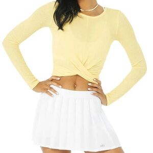 ALO Yoga Cover Long Sleeve Top in Buttercup